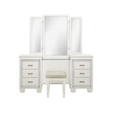Allura White Vanity Dresser With Mirror