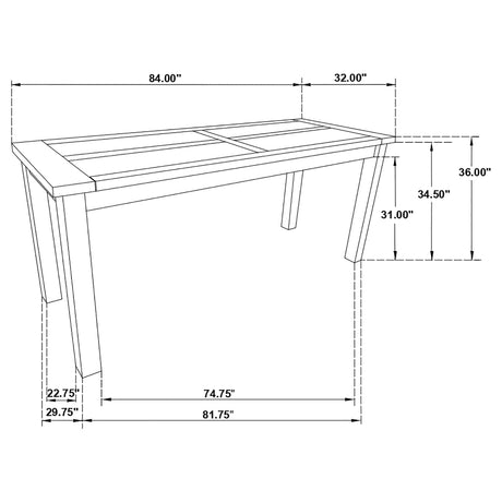 Coleman Rustic Golden Brown 5-Piece Counter Height Dining Set