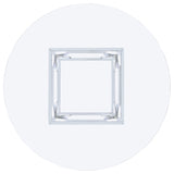 Starlight Chrome Round 54-Inch Glass Top Metal Dining Table