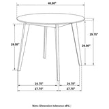 Breckenridge Round Dining Table Matte White And Natural Oak