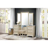 Celandine Silver Vanity Dresser With Mirror