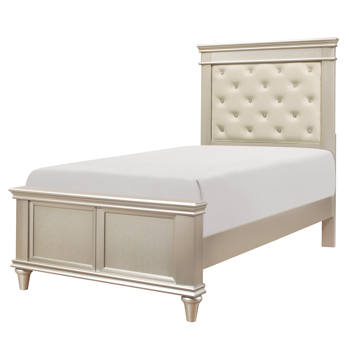 Celandine Silver Twin Bed