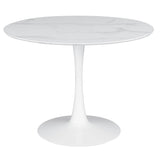 Arkell 40-Inch Round Pedestal Dining Table White