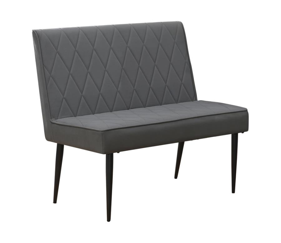 Moxee Upholstered Tufted Short Bench Grey