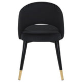 Lindsey Arched Back Upholstered Side Chairs Black (Set Of 2)