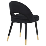 Lindsey Arched Back Upholstered Side Chairs Black (Set Of 2)