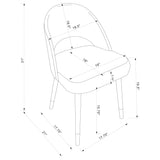 Lindsey Black Upholstered Dining Side Chair (Set Of 2)