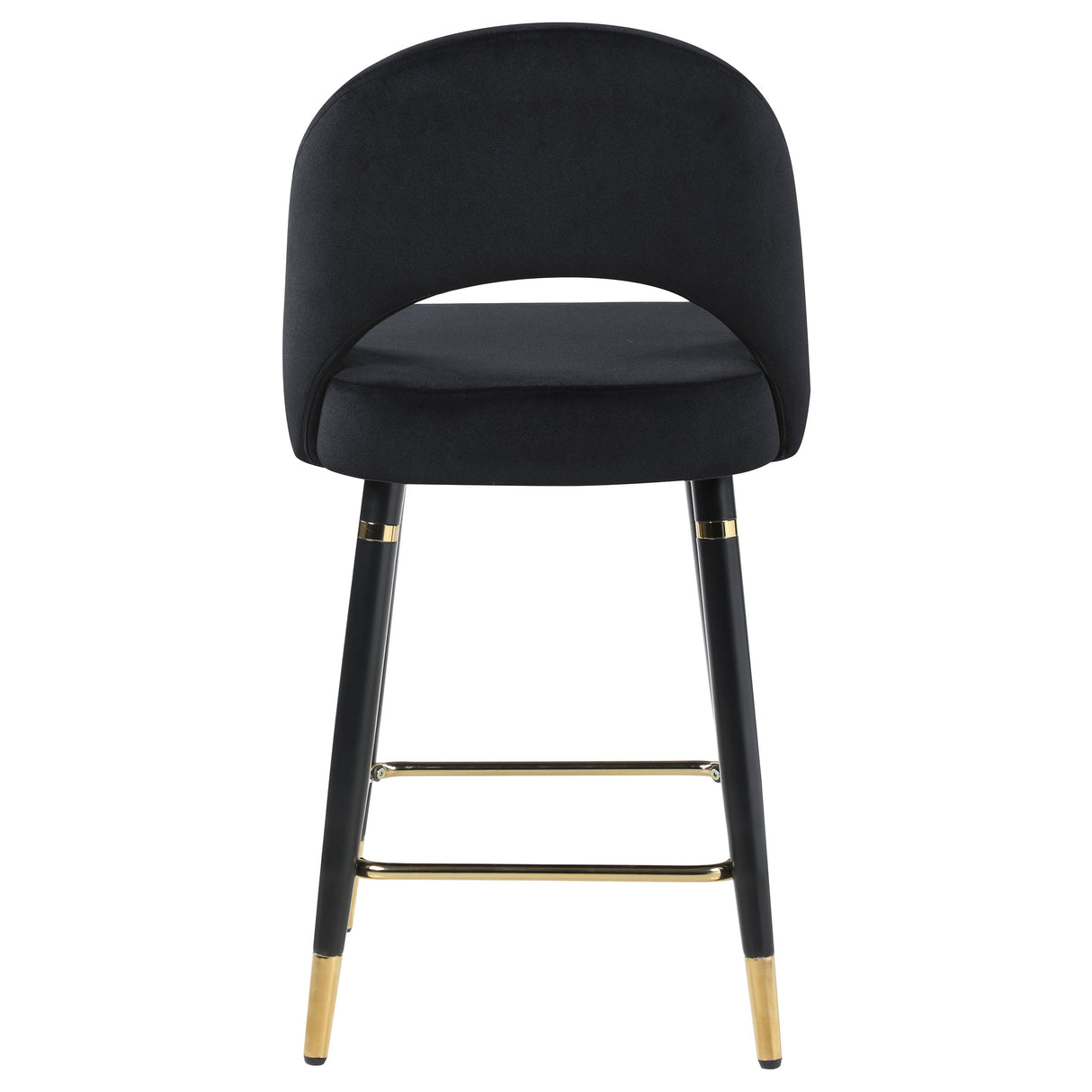 Reyes Arched Back Upholstered Counter Height Stools Black (Set Of 2)