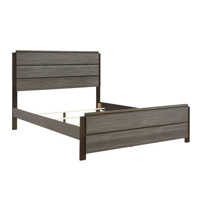 Vestavia Antique Gray And Dark Brown California King Bed