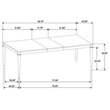 Reseda 81-inch Extension Leaf Dining Table Ash Brown