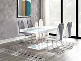Brooklyn 5-Piece Dining Set White And Chrome