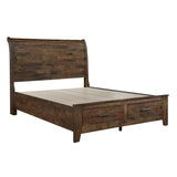 Jerrick California King Sleigh Platform Bed With Footboard Storage