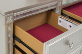 Bevelle Silver Vanity Dresser With Mirror