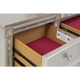 Bevelle Silver Vanity Dresser With Mirror