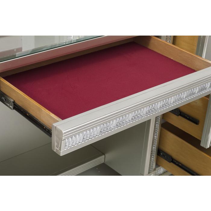 Bevelle Silver Vanity Dresser With Mirror