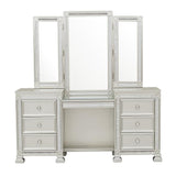 Bevelle Silver Vanity Dresser With Mirror