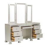 Bevelle Silver Vanity Dresser With Mirror