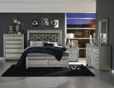 Bevelle Silver Queen Bed