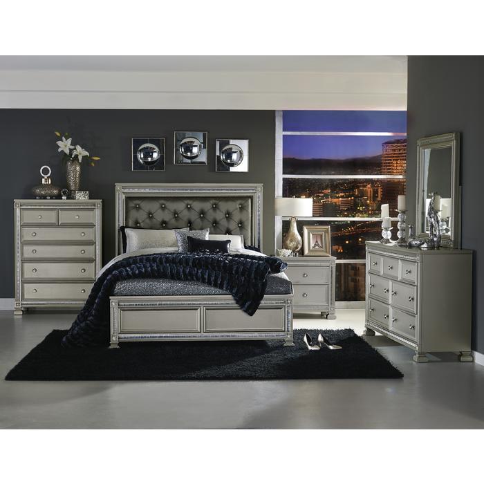 Bevelle Silver Queen Bed