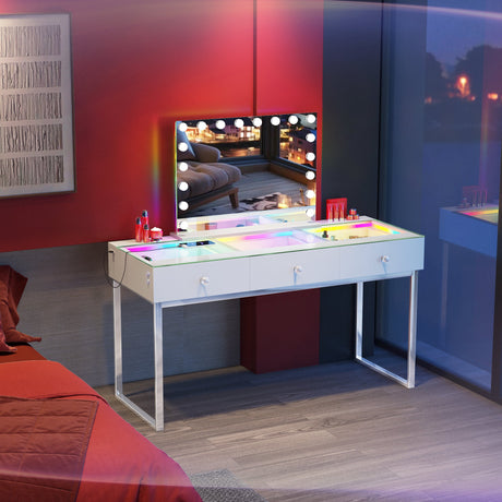 Billie Vanity Desk Pro - 3 Storage Drawers