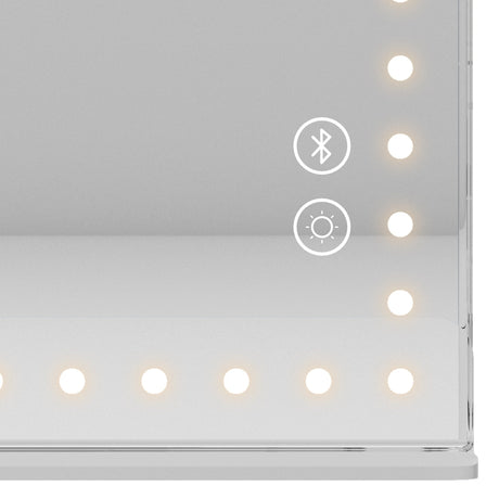 LED Music Mirror with Dimmable Light