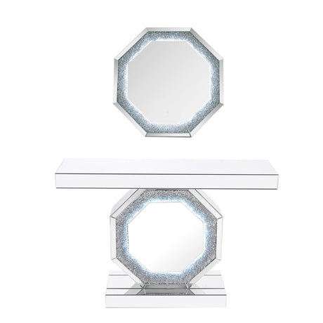 Crushed Diamonds LED Mirrored Console Table