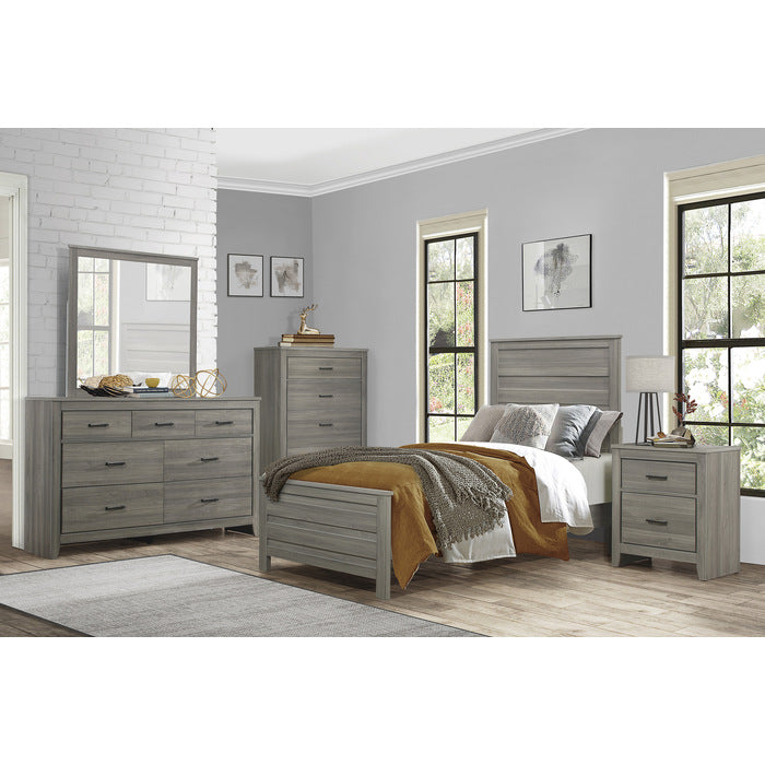 Waldorf Dark Gray Twin Bed