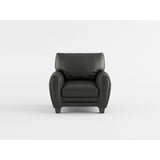 Rubin Dark Brown Faux Leather Chair