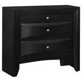 Briana Rectangular 2-Drawer Nightstand Black