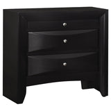 Briana Rectangular 2-Drawer Nightstand Black