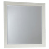 Sandy Beach Rectangular Mirror White