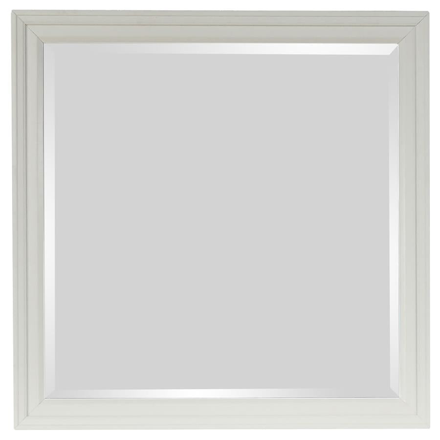 Sandy Beach Rectangular Mirror White