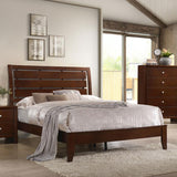 Serenity Full Panel Bed With Cut-Out Headboard Rich Merlot