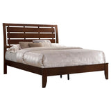 Serenity Full Panel Bed With Cut-Out Headboard Rich Merlot