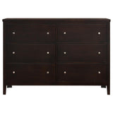 The Carlton Cappuccino Bedroom Set With Upholstered High Headboard