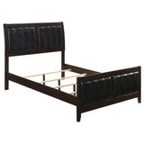 Carlton California King Upholstered Bed Cappuccino And Black