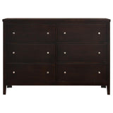 Carlton 6-Drawer Rectangular Dresser Cappuccino