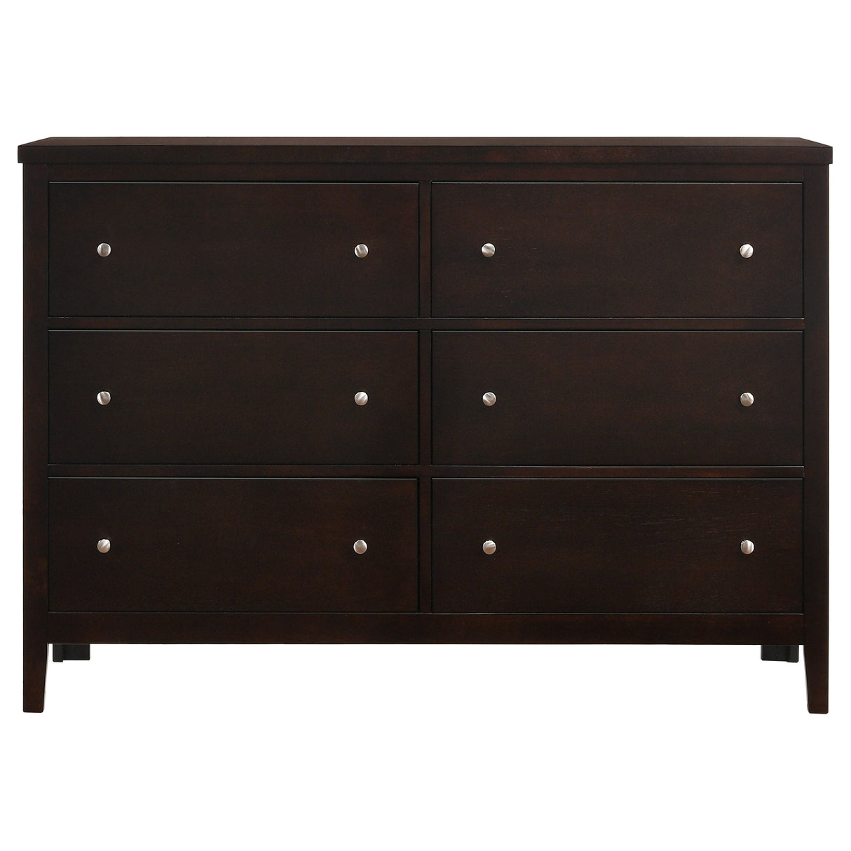 Carlton 6-Drawer Rectangular Dresser Cappuccino