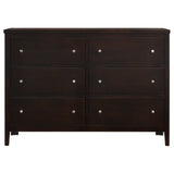 Carlton 6-Drawer Rectangular Dresser Cappuccino