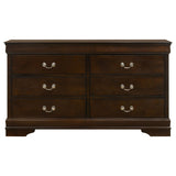 Louis Philippe Cappuccino 5-Piece Full Bedroom Set