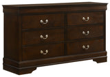 Louis Philippe Cappuccino 5-Piece Eastern King Bedroom Set