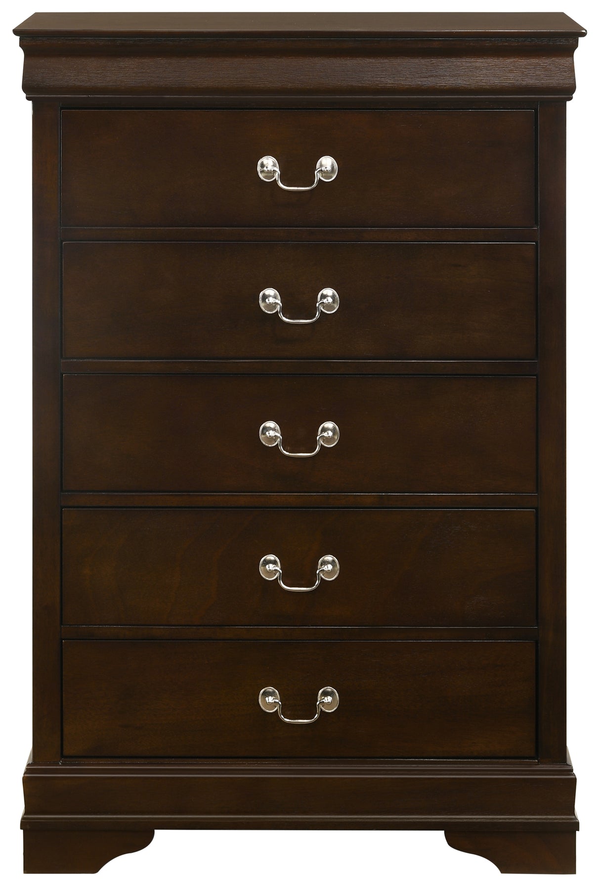 Louis Philippe Cappuccino 5-Piece Eastern King Bedroom Set