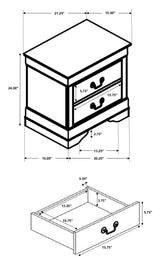 Louis Philippe Cappuccino 5-Piece Eastern King Bedroom Set