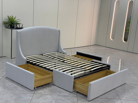 Sleek Multi-Drawer Bed