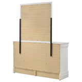 Louis Philippe White 6-Drawer Dresser And Mirror