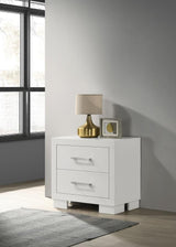Jessica 2-Drawer Nightstand White