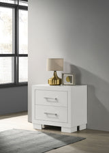 Jessica 2-Drawer Nightstand White