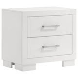 Jessica 2-Drawer Nightstand White