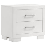 Jessica 2-Drawer Nightstand White
