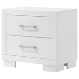 Jessica 2-Drawer Nightstand White